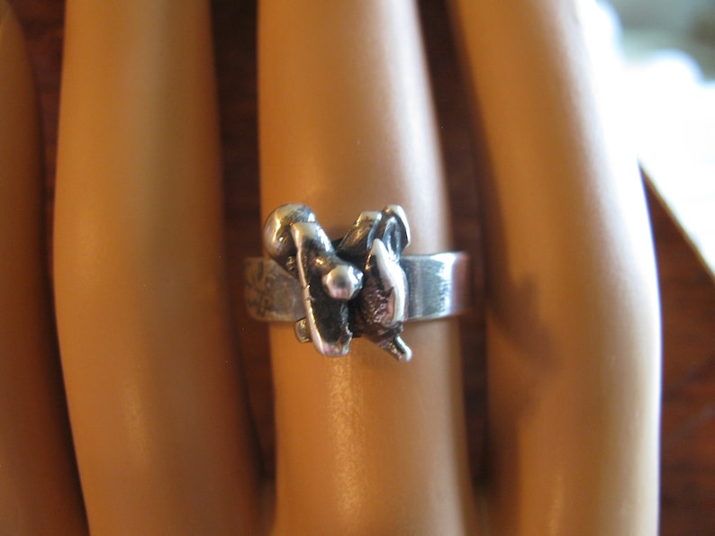 Rustic Thomas Burton Collection Toniraecreations Industrial Recycled Rough OOAK Sz 7.5 Sterling Silver Ring Heavy Duty One of a Kind