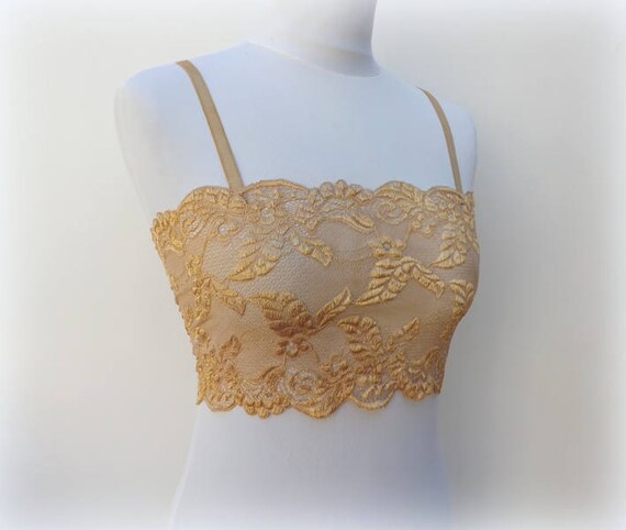gold lace bralette