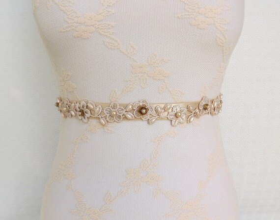floral lace sash waist dress