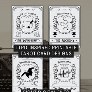 Impressions de tarot numériques inspirées de la TTPD Taylor | Designs de Tarot à imprimer | Téléchargement NUMÉRIQUE instantané | Décoration mystique unique pour Swifties