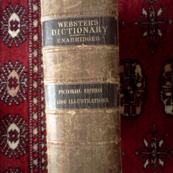 Webster's Illustrated Dictionary 1861 SALE