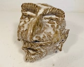 Vintage Sewer Tile Satan Outsider Folk Art Pottery Sculpture