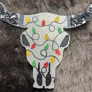 Christmas Lights Longhorn Bull Car Freshie, Car Freshy, Air Freshie, Car Freshener, Room Freshener, Car Scent, Air Freshener, Freshie