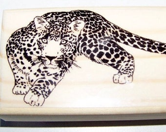 Cheetah Cub New Mounted Rubber Stamp Animal rubber stamp