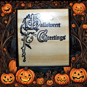 Halloween Greetings New Rubber Stamp