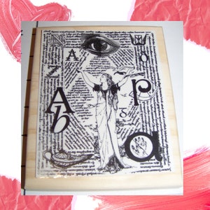 Background Stamp | Grammar Rubber Stamp | 4 x 4 Inch Collage Rubber Stamp | Magick Stamp | Script Rubber Stamp | Card Making |