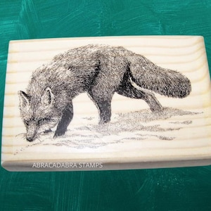 fox rubber stamp HUNTING FOX Rubber Stamps ANIMAL rubber Stamp