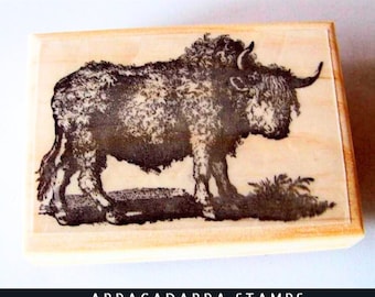 Highlander Cow Rubber Stamp New Mounted Rubber Stamp