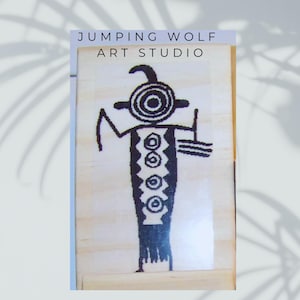 Petroglyphs rubber stamp - Brand New Mounted Rubber Stamp rock art stamps Deep Etched for Clay Artistic Native Design