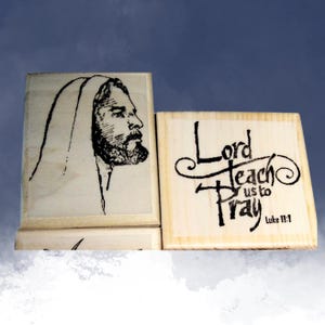 Jesus Spiritual Scripture Inspirational Rubber Stamps Set of 2 new stamps