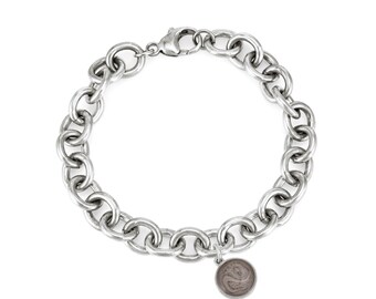 Cable Chain Bracelet with Various Cremation Charms in Sterling Silver | Pet Ashes Memorial Jewelry