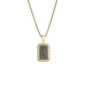 Small Cable Cremation Necklace in 14K Gold | Pet Ashes Memorial Jewelry