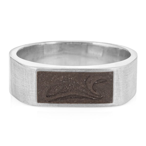 Men s Classic Band Cremation Ring in Sterling Silver Pet Ashes