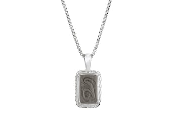 Small Cable Cremation Necklace in Sterling Silver | Pet Ashes Memorial Jewelry