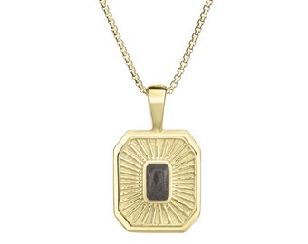 Collar de cremación Tessa en oro de 14 quilates / Joyería conmemorativa para cenizas de mascotas
