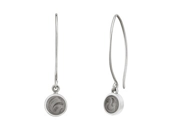 Arched Dome Earrings in Sterling Silver | Pet Ashes Jewelry