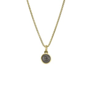 6mm Dome Cremation Necklace in 14K Gold | Pet Ashes Memorial Jewelry