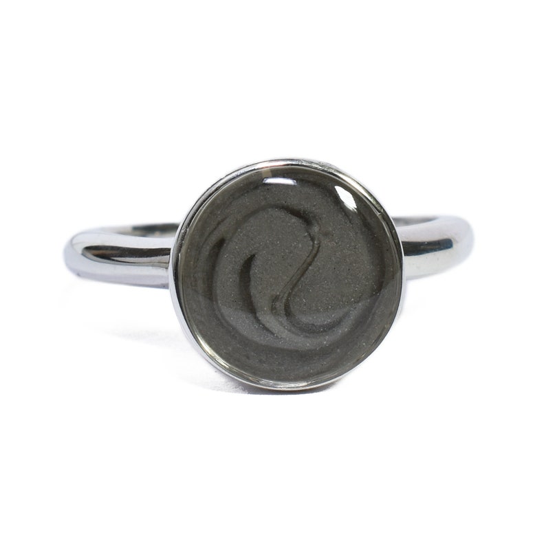 Cremation Ring Simple Band Ashes Ring w/ 10mm Setting Etsy