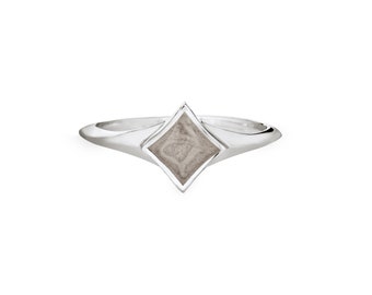 Anillo de cremación Luminary en plata de ley / Joyería conmemorativa para cenizas de mascotas
