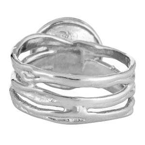 Textured Band Cremation Ring in Sterling Silver Pet Ashes Memorial Jewelry image 3