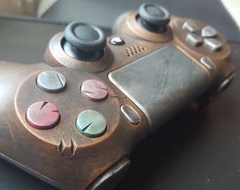 Custom STEAMPUNK / WASTELAND Rustic PS4 Controller - Brass .. fan art