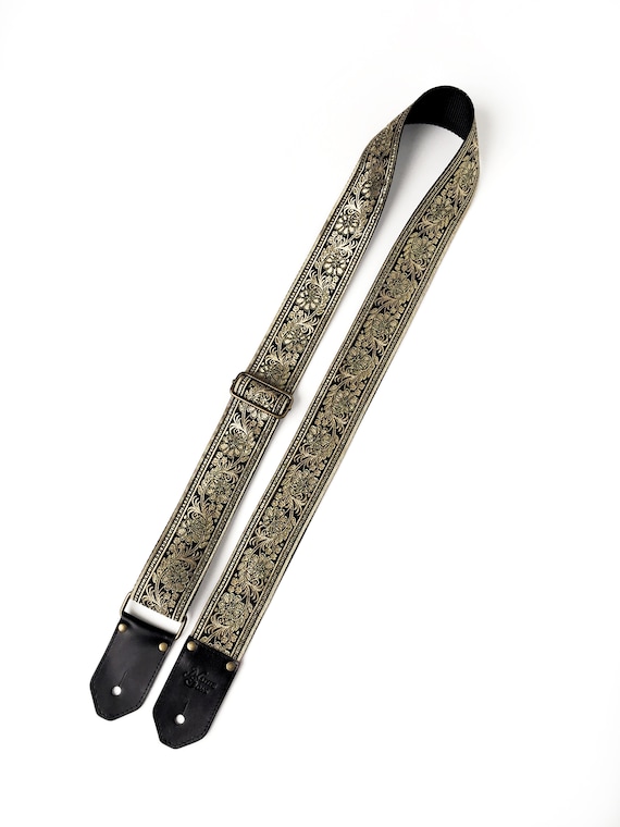 Black and‎ Gold Embroidered Strap Amazon.com: MUSIC FIRST Original Design, 2.4 inch width (6cm  main image 4