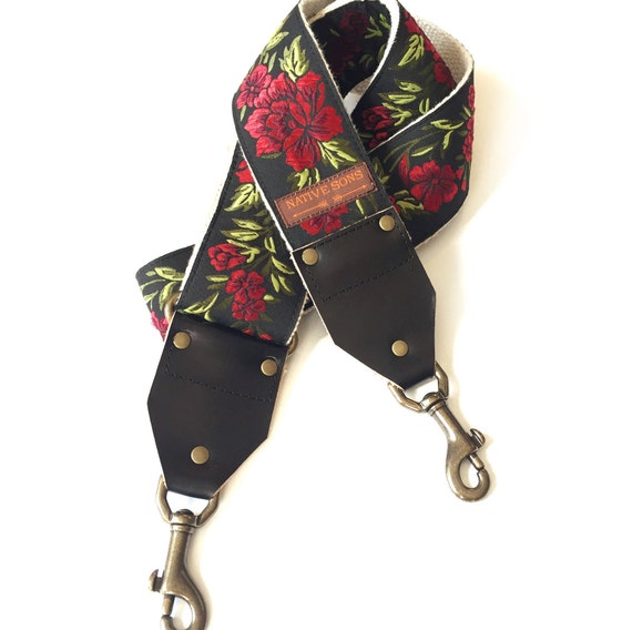 The Buckley Guitar Strap Style Bag Strap Red and Green - Etsy