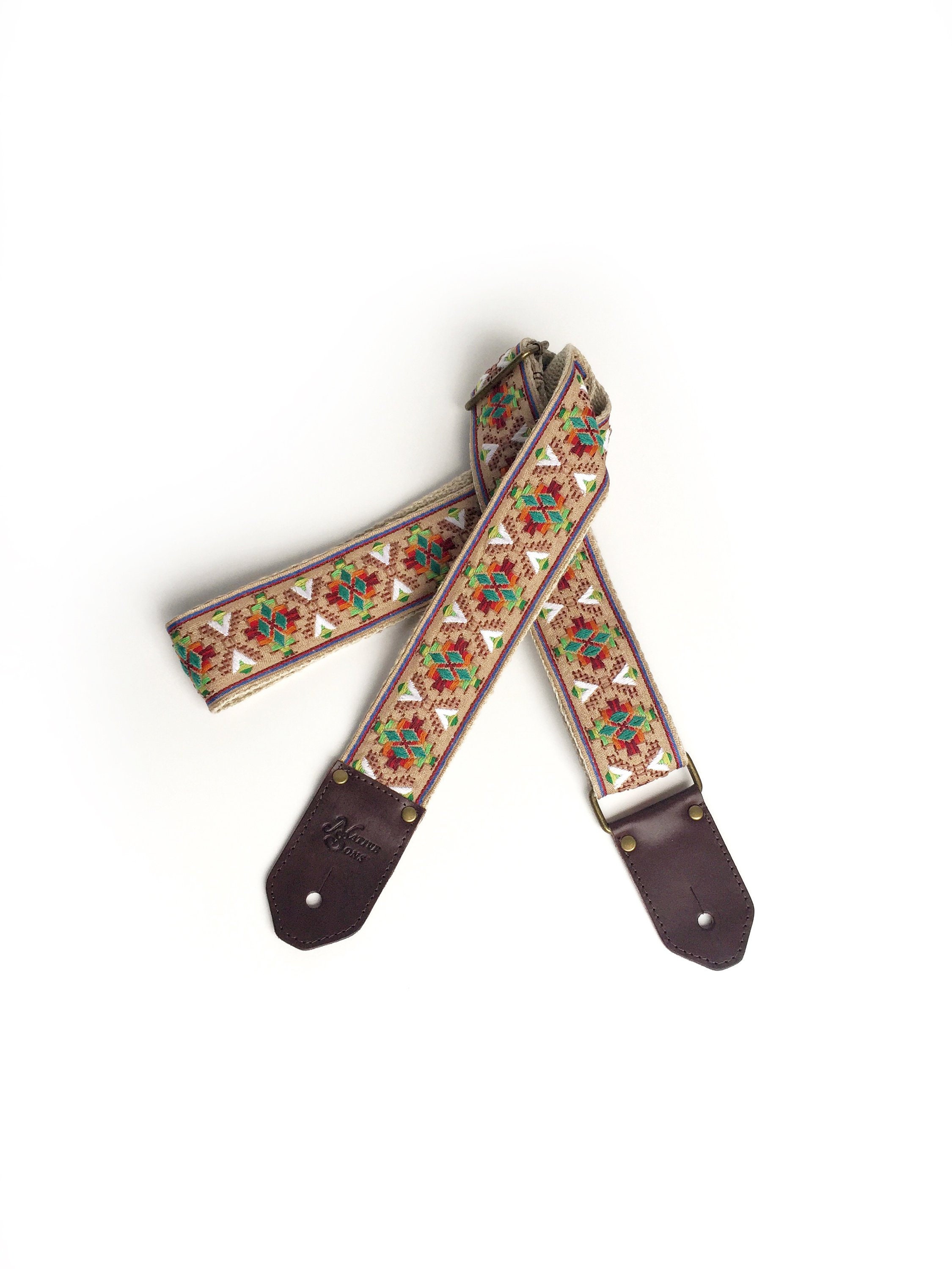 The Poncho Guitar Strap- Woven Southwest Native Design 