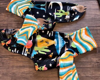 Alien cowboyfleece pyjama // 2-pijps // 4-pijps // bodywarmer