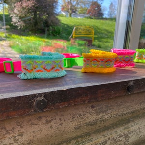 Non Adjustable Neon Tassel Collars