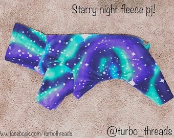 Starry Night hondenpyjama, 2-poots, 4-poots en hesje
