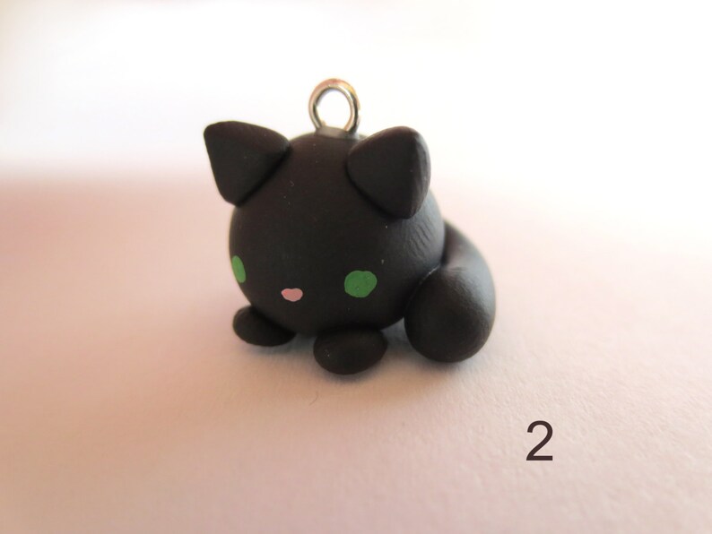 Polymer Clay Cat Charm Etsy