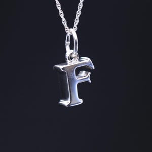 Handcrafted “F” Initial Pendant | Personalized Jewelry