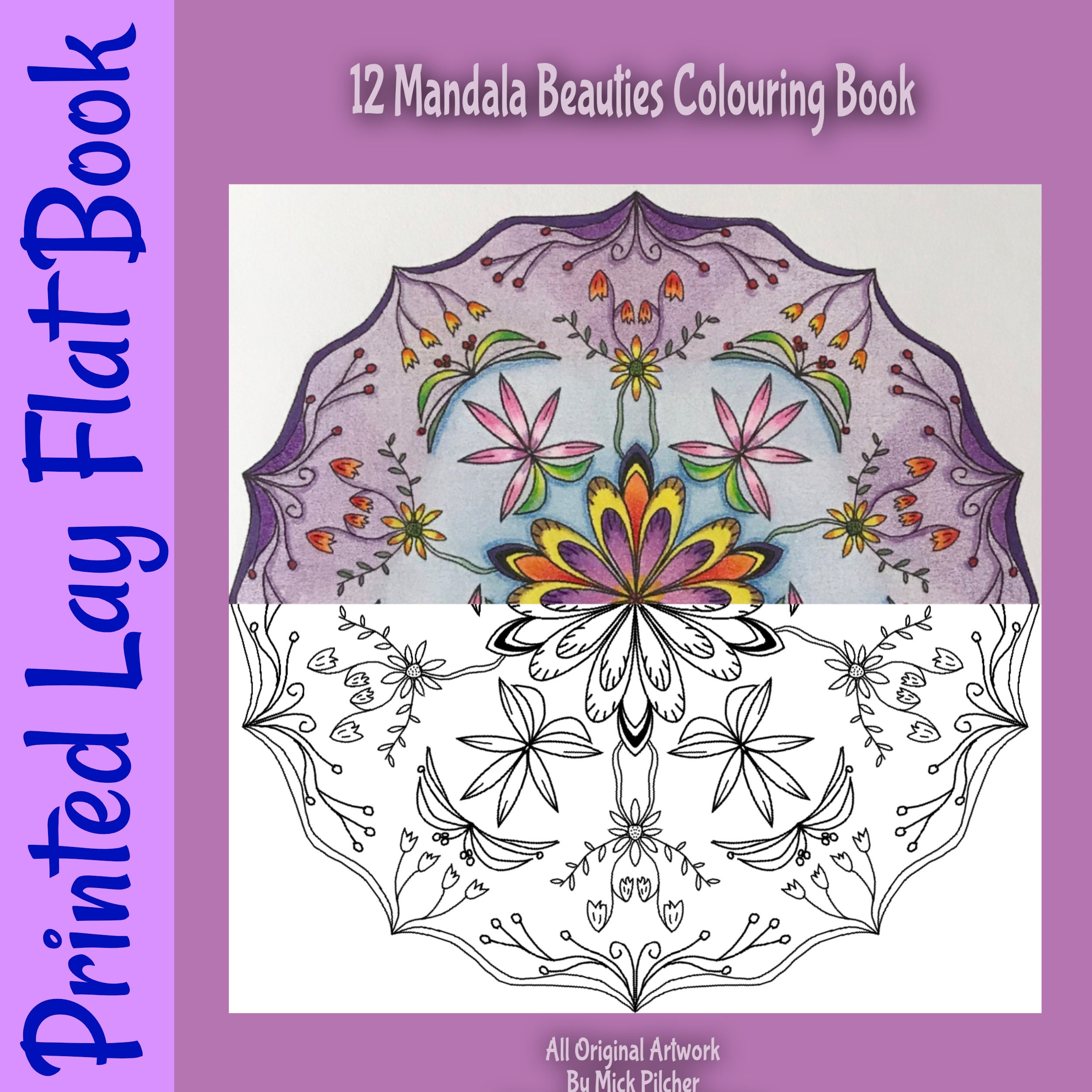 15 Page Printable Mandala Coloring Book Flower Mandala Design Coloring  Books for Adults Instant Digital Download 