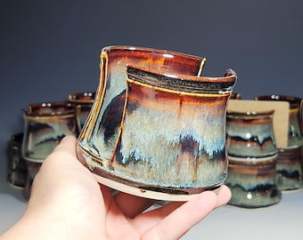 Hand Thrown Pottery Sponge Holder, Kitchen Sink Ceramic Sponge Holder, Rustic, Handmade, Each