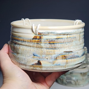 Hand-thrown Pottery Hanging Planter,