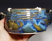 Hand-thrown Pottery Hanging Planter, Ceramic Hanging Garden Pot With Drainage, Rustic, Each