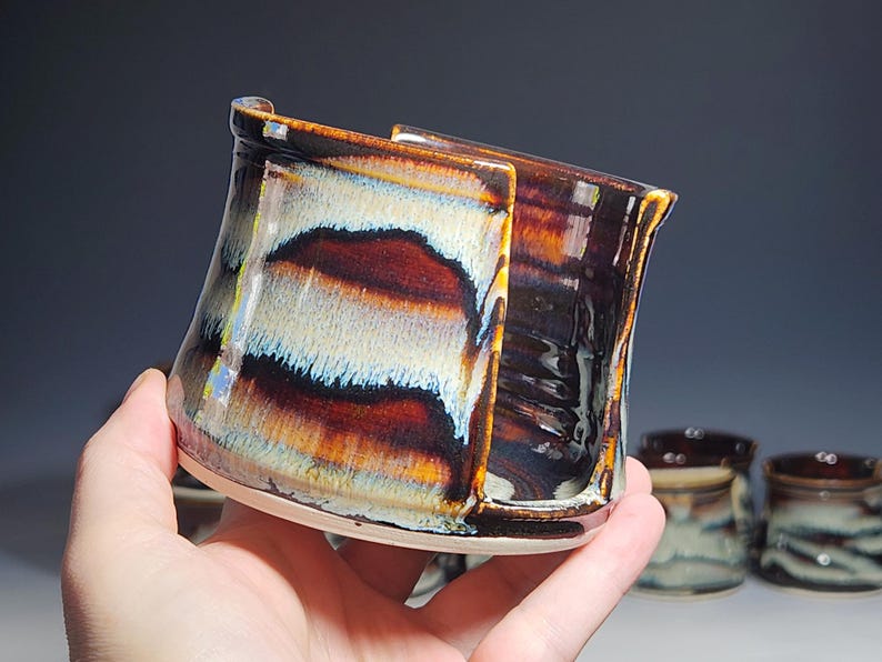Hand Thrown Pottery Sponge Holder, Kitchen Sink Ceramic Sponge Holder, Rustic, Handmade, Each zdjęcie 8