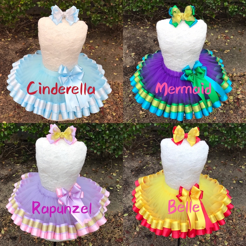 Princess Snow White Tutu ~~ 3 Layers Ribbon Trimmed Tutu ~~ With Free ...