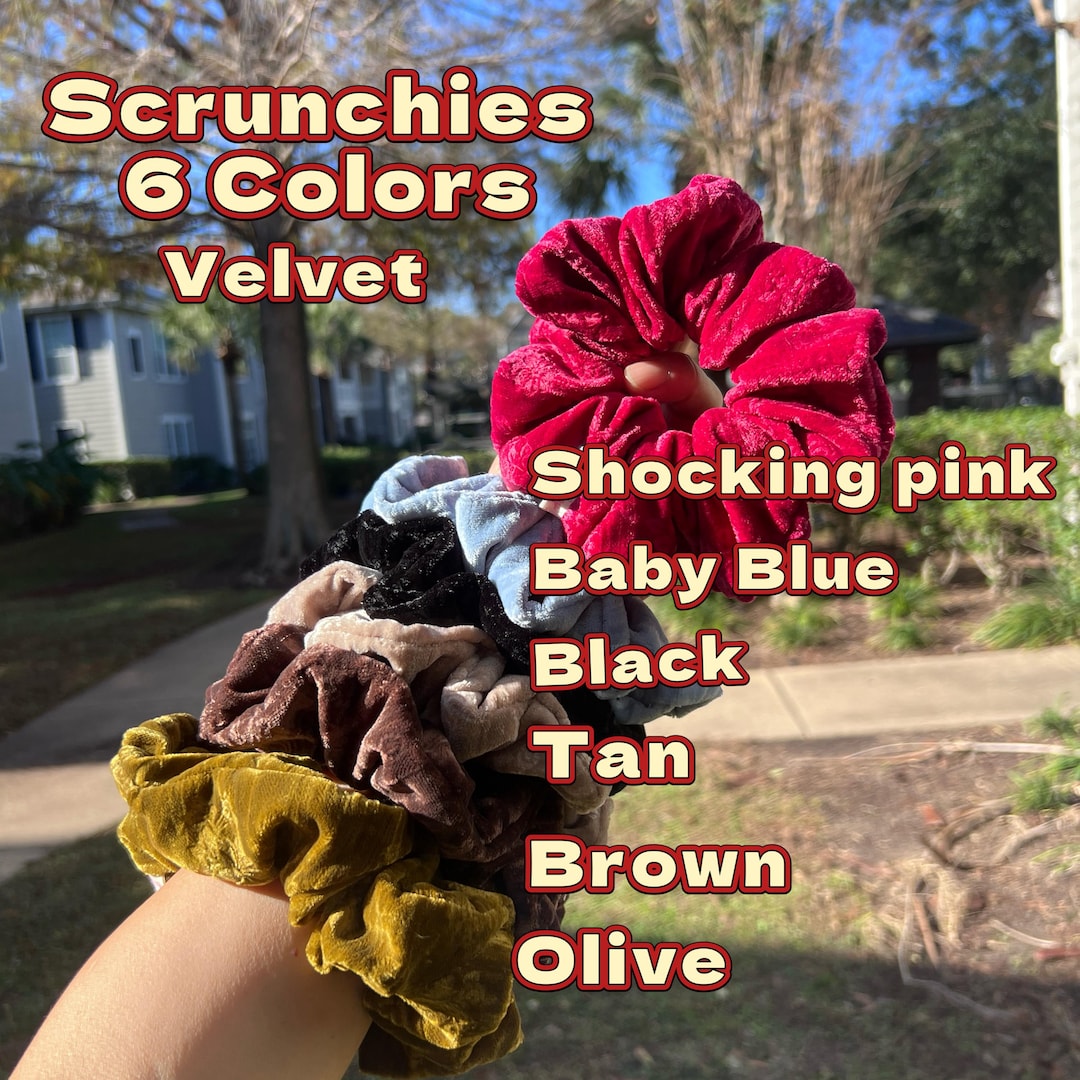 6 Colors Velvet Scrunchies Large Velvet Fabric Hair Scrunchies 6-colors-velvet-scrunchies-large-velvet-fabric-hair-scrunchies