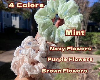 Large Velvet Scrunchies: French Style Hair Accessory