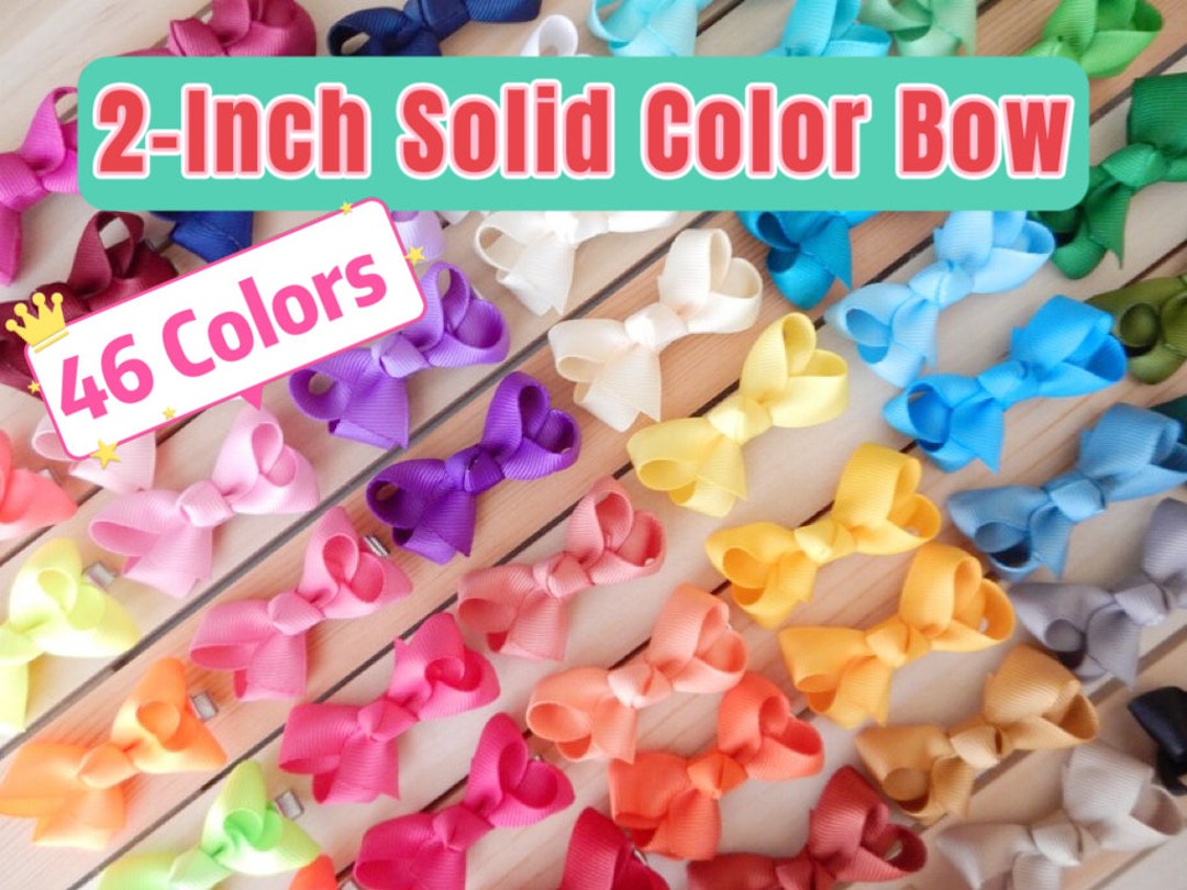 2-inch Grosgrain Ribbon Bow: 46 Colors, Alligator Clip - Etsy
