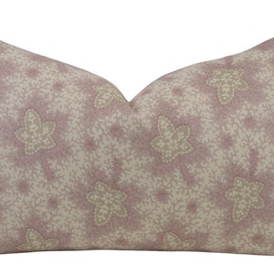 Blush Pink & Natural Throw Pillow Cover, 12x20, Pink Floral Lumbar Pillow Cover, Throw Pillow Cover, Pale Pink Pillow Cover