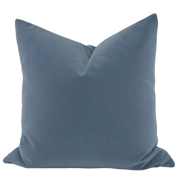 Blue Velvet Pillow Etsy