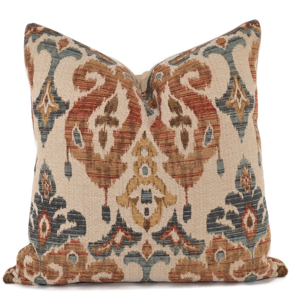 Teal and Orange Pillow Etsy