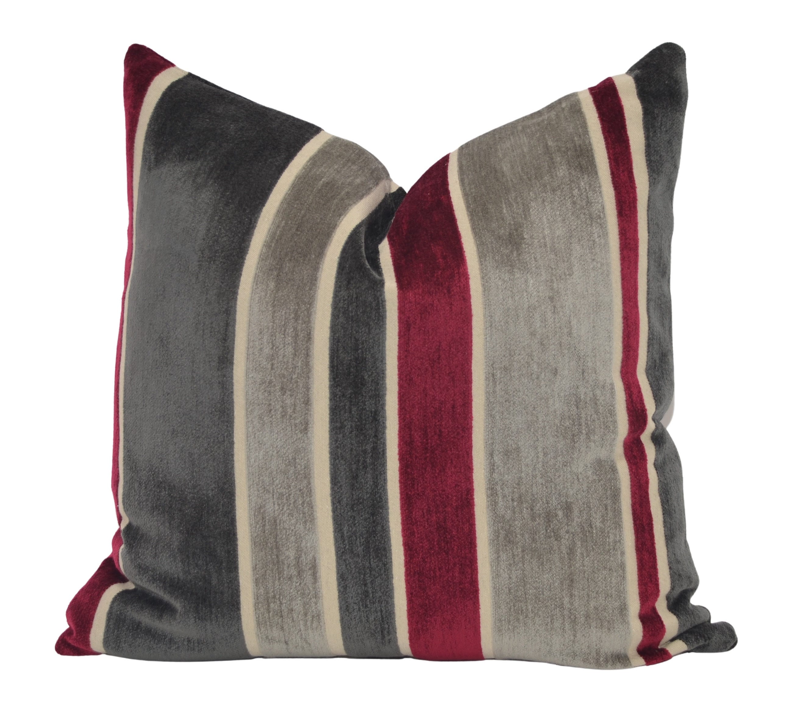 Burgundy Gray Pillow Etsy