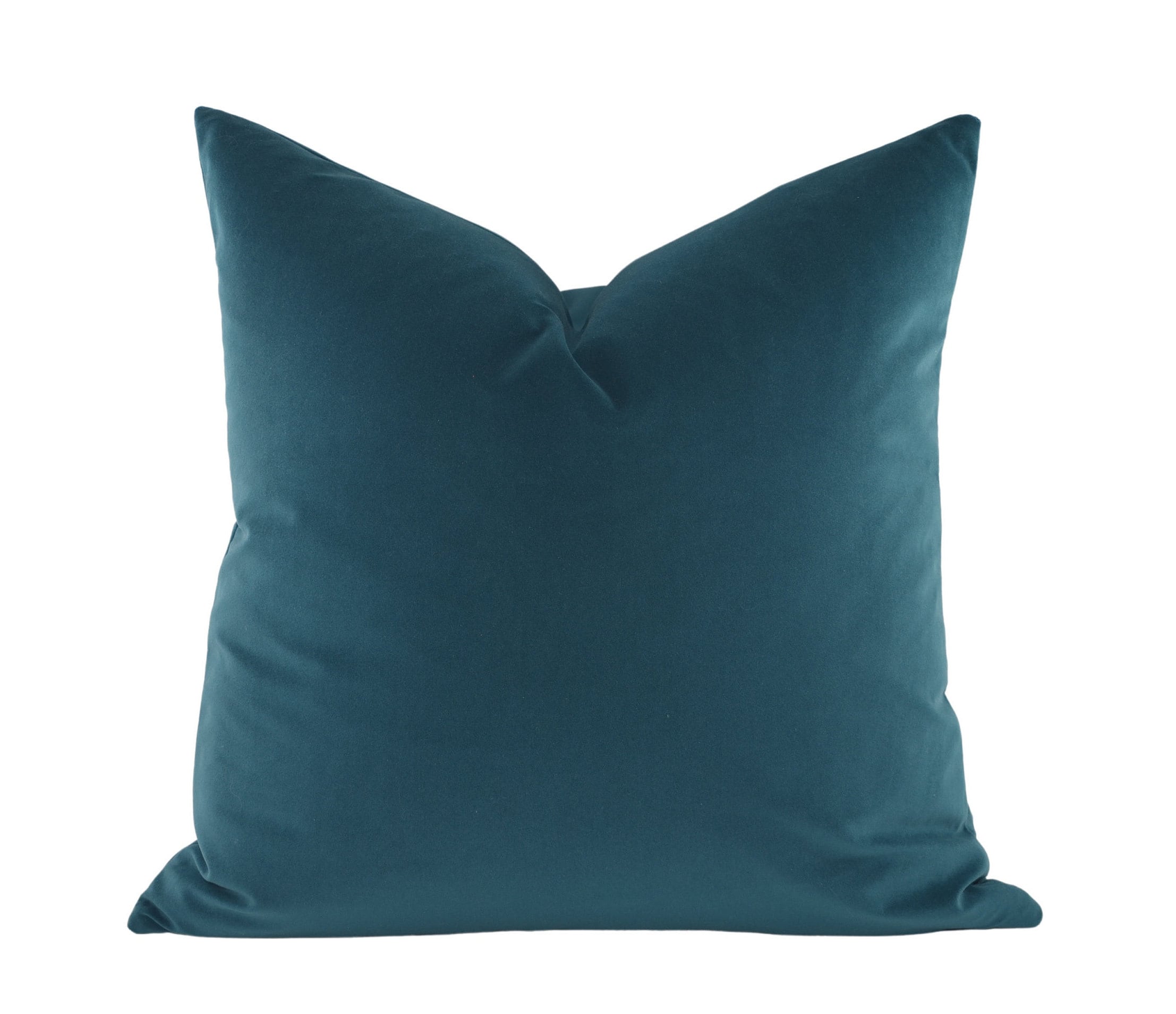 Teal Blue Velvet Throw Pillow Cover Perfect Teal Blue Pillow Etsy