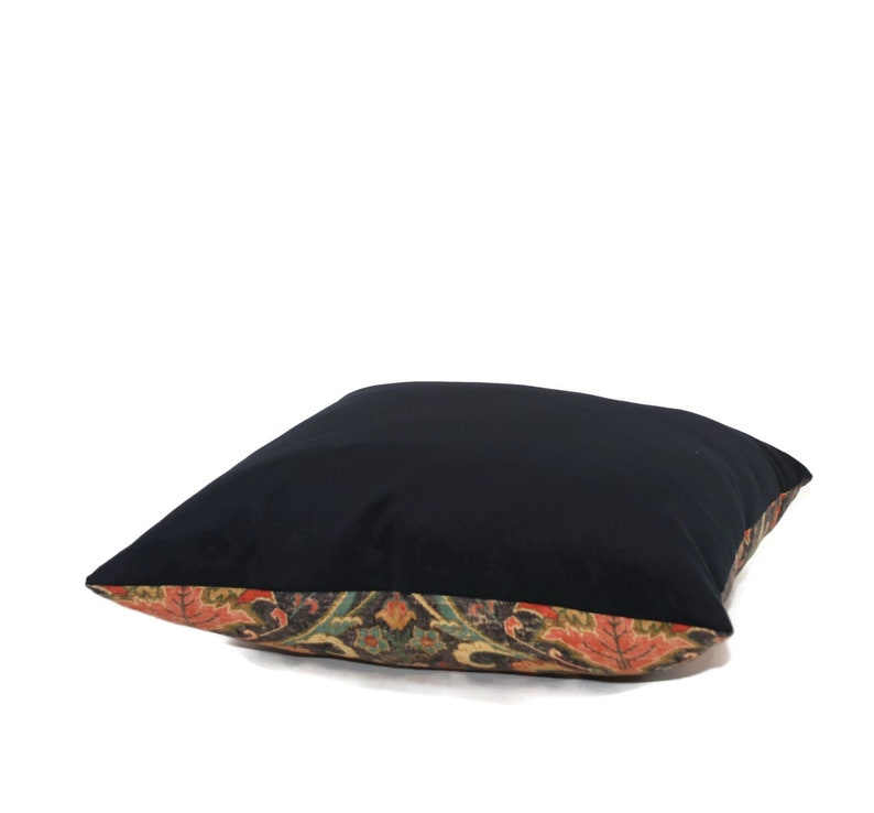 Moroccan Black & Red Pillow Cover Covington Karma Charcoal Etsy