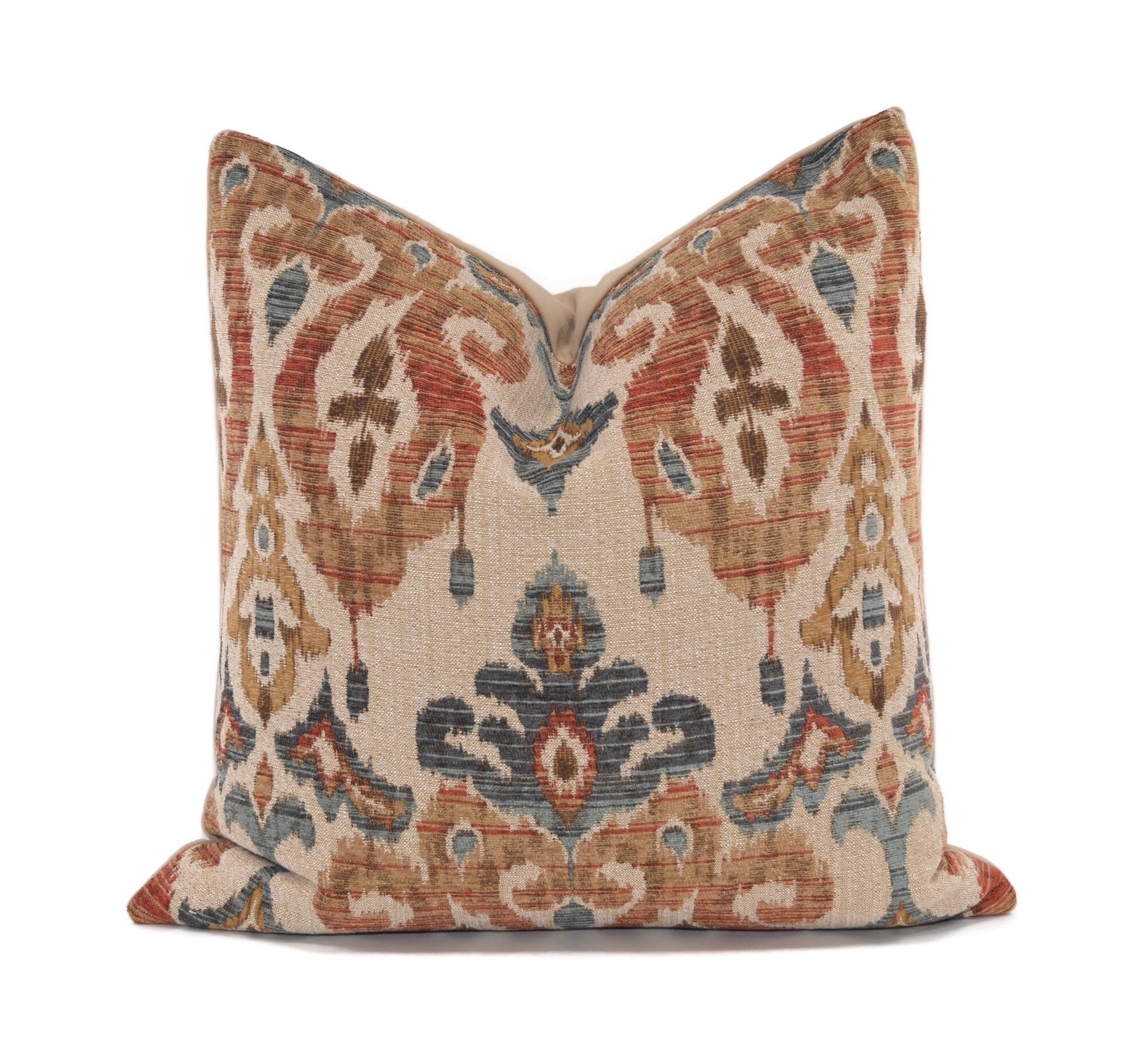 Boho pillow covers Teal ikat throw pillow covers throw Etsy