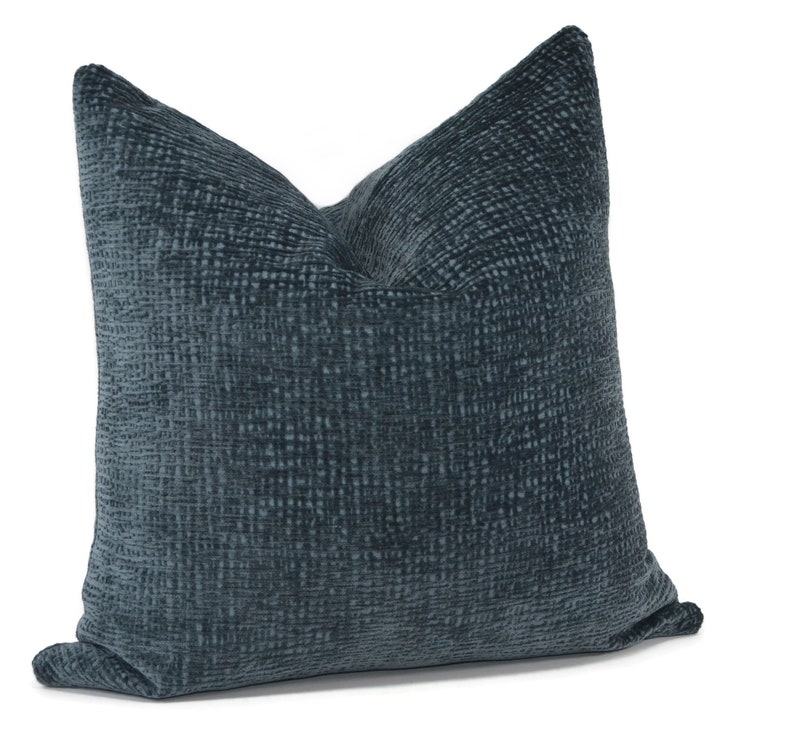 Blue Gray Throw Pillow Cover Boho Pillows Blue Gray Etsy